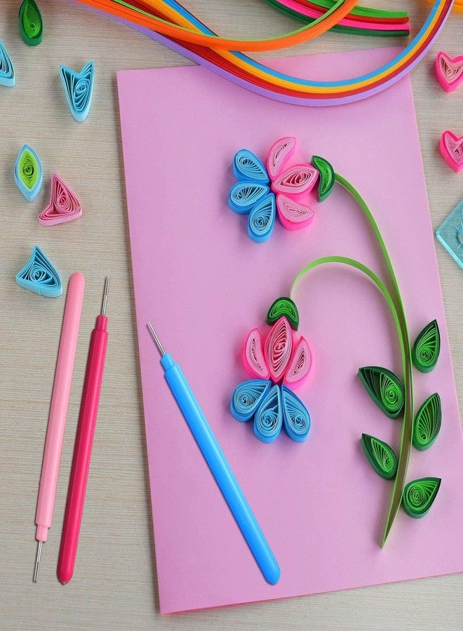 KRAFTMASTERS®Set of 12PCS Paper Quilling Tools Rolling Curling Quilling Needle Pen DIY Cardmaking Paper Quilling Pen for Art Craft Handmade Tools, 4 Colors (Colour Will be Send as per Stock - Image 5